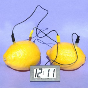 Physik Experiment zur Zitronenbatterie