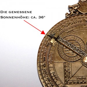 Astrolabium Funktion als Uhr