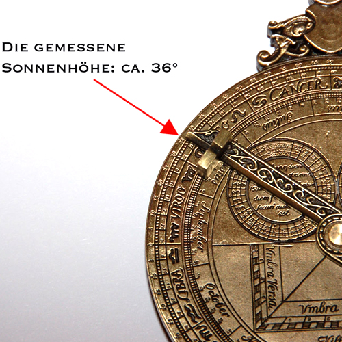 Astrolabium - Funktion als Uhr