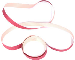 Bild von einem zerschnittenen Möbiusband (Möbiusschleife)