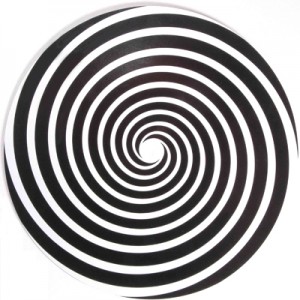 Dreifachspirale, Kreisel, Optische Täuschung, Optische Illusion