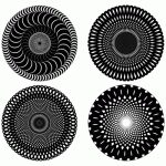 Physikalischer Design-Artikel: Moire Untersetzer (Moiré-Effekt)
