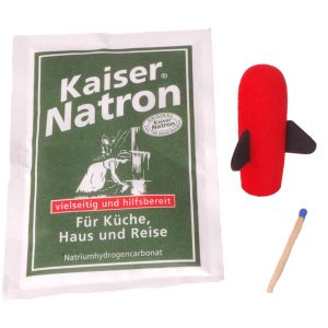 Rakete, die mit Essig und Natron funktioniert.